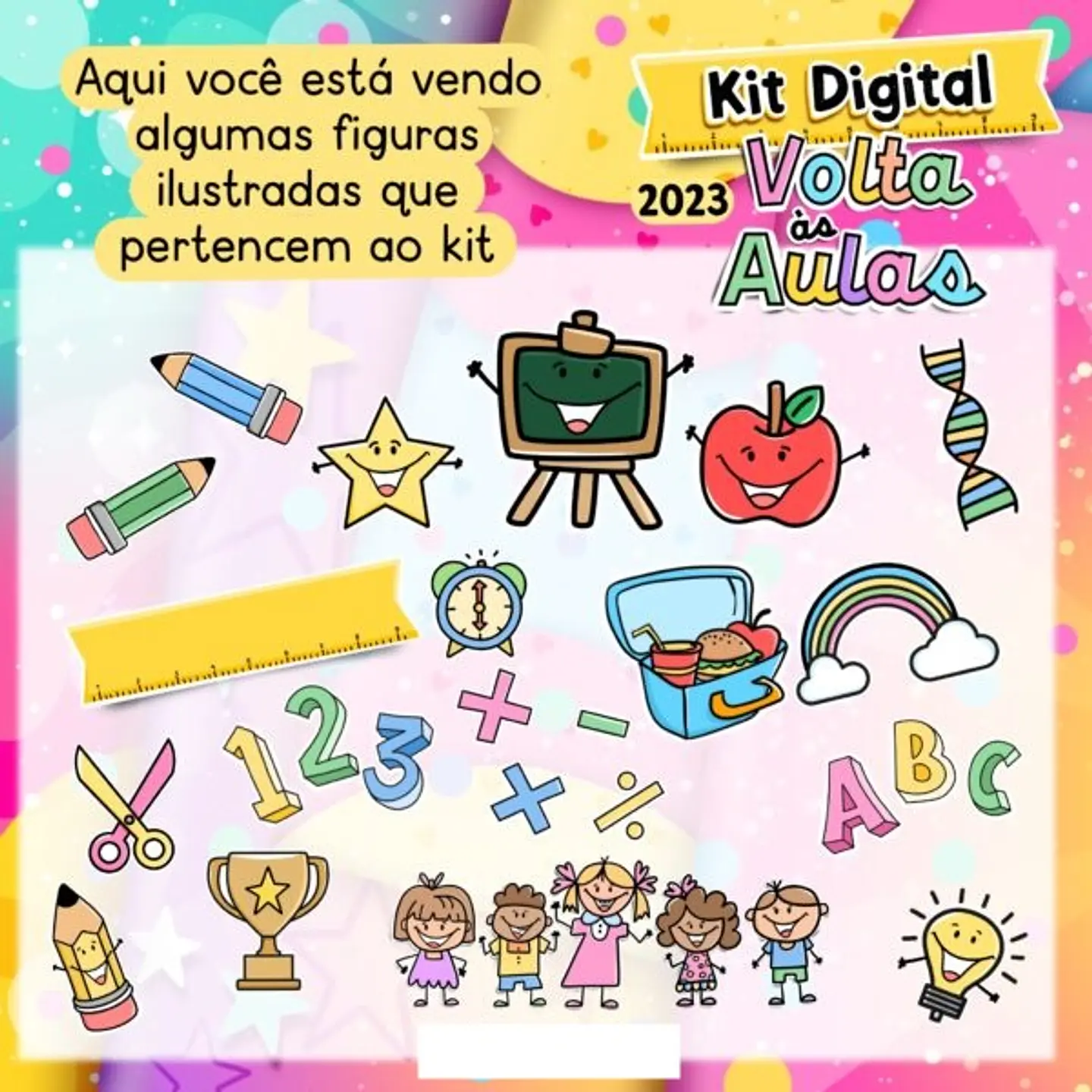 Kit Digital Volta as Aulas 2023 Completo em Png 4