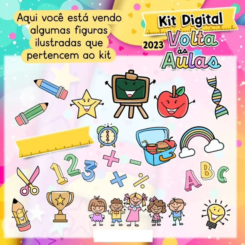 Kit Digital Volta as Aulas 2023 Completo em Png 4