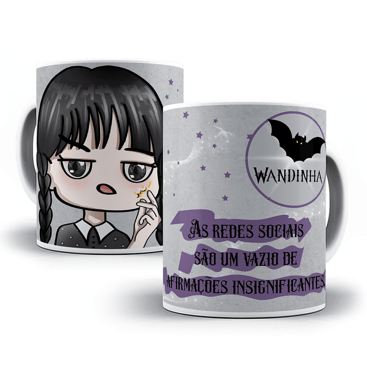 5 Artes Caneca Wandinha Jenna Ortega Sublimação Baixar Grátis  3