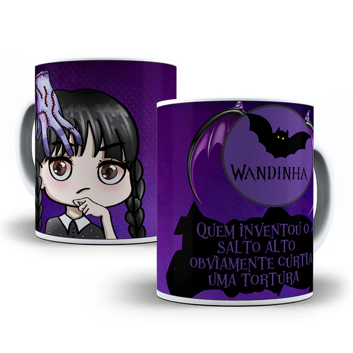 5 Artes Caneca Wandinha Jenna Ortega Sublimação Baixar Grátis  5