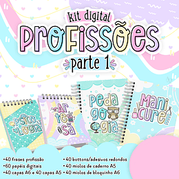 Kit Digital Profissões Parte 1 em Png 