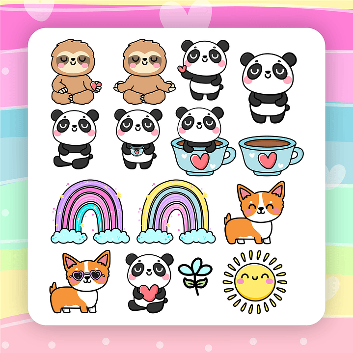 Kit Digital Amorzinhos Completo em Png 5