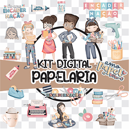 Kit Digital Papelaria Completo em Png