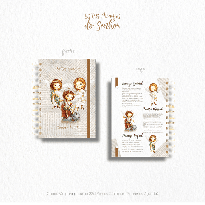 Arte para Capa Agenda Arcanjos em Jpg 6