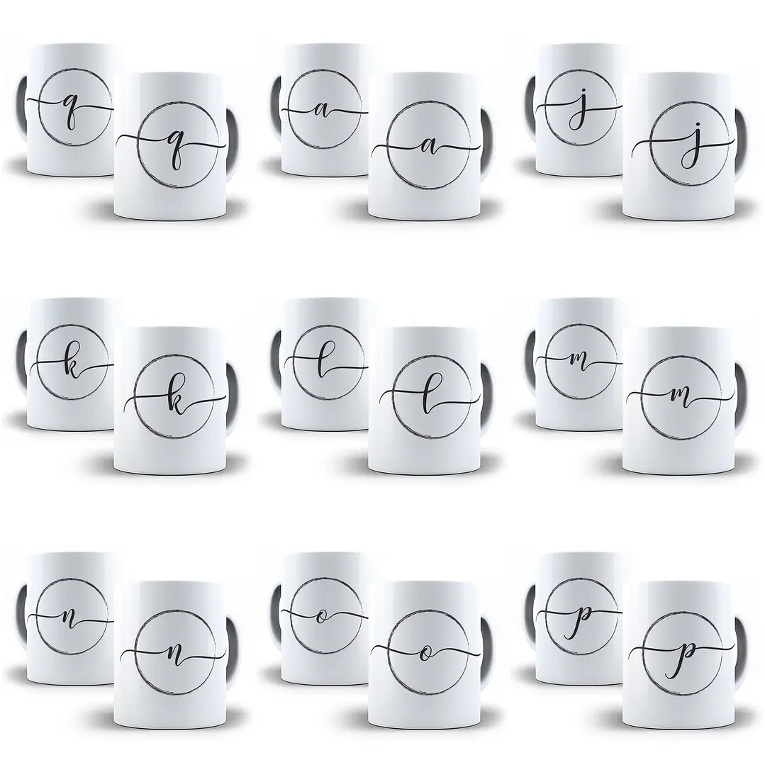 26 Arte para Caneca Alfabeto Ghifo em CorelDraw + Jpg 1