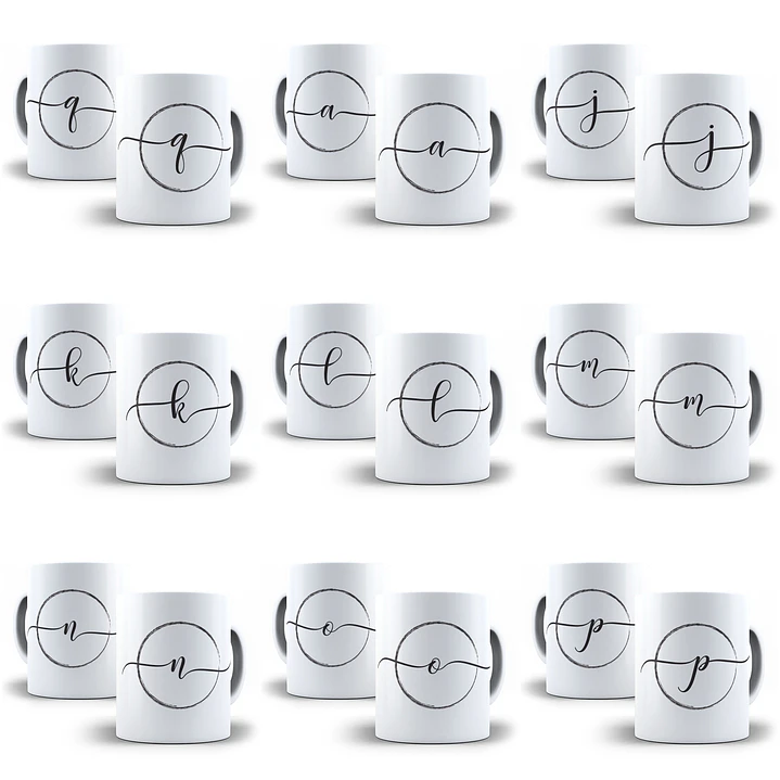 26 Arte para Caneca Alfabeto Ghifo em CorelDraw + Jpg 1