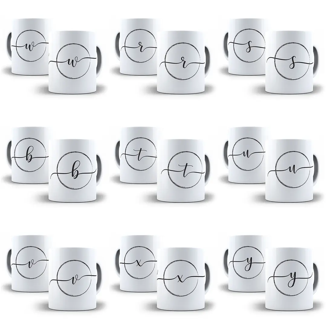 26 Arte para Caneca Alfabeto Ghifo em CorelDraw + Jpg 2
