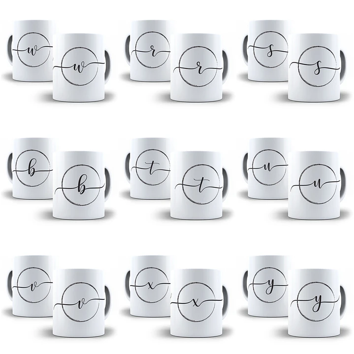 26 Arte para Caneca Alfabeto Ghifo em CorelDraw + Jpg 2