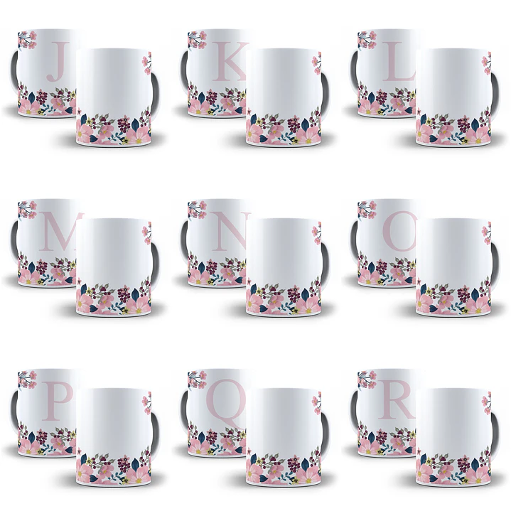 26 Arte para Caneca Alfabeto Rosa e Azul em Jpg  2