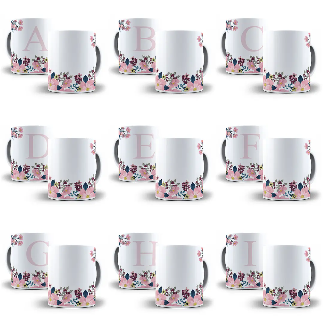 26 Arte para Caneca Alfabeto Rosa e Azul em Jpg  3