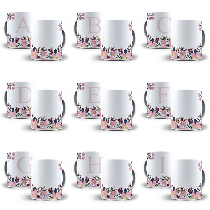 26 Arte para Caneca Alfabeto Rosa e Azul em Jpg  3