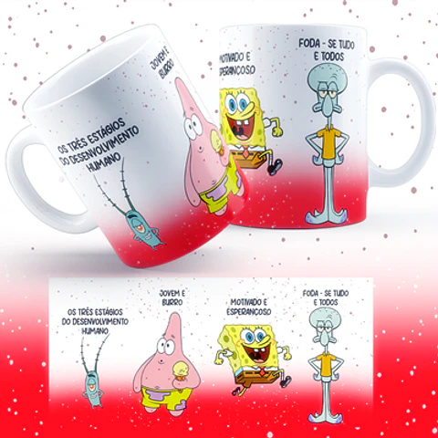 Artes para Caneca Frases Animadas Personagens em Jpg