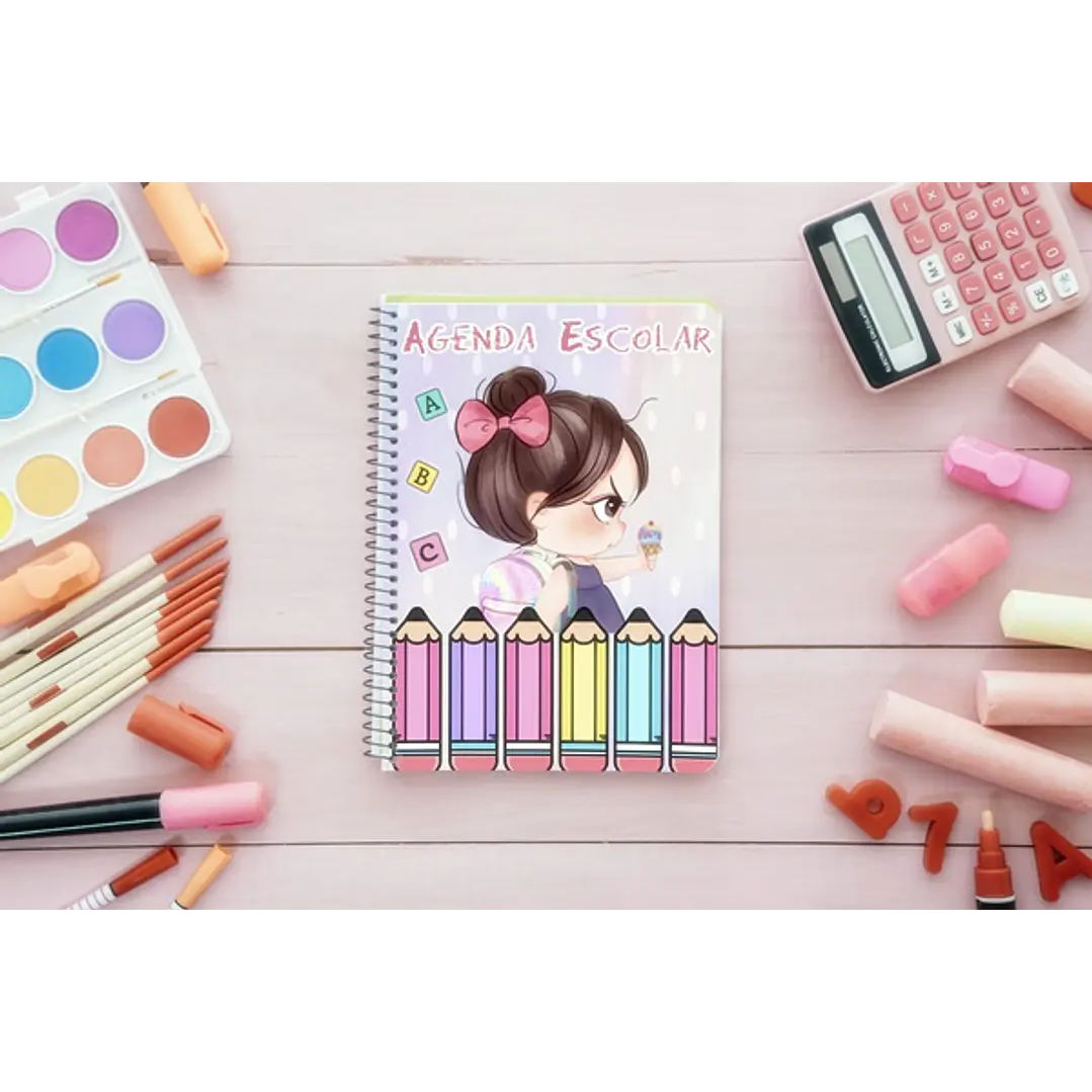 13 Artes para Capa Agendas Voltas as Aulas em CorelDraw 6
