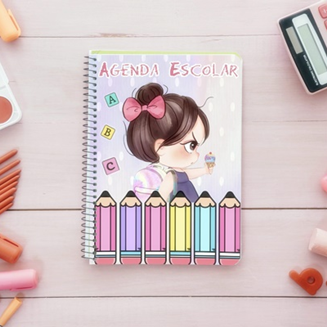 13 Artes para Capa Agendas Voltas as Aulas em CorelDraw 6