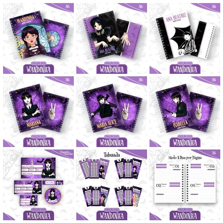 Coleção Agendas Wandinha Jenna Ortega + Stitch Completo em Pdf 2023 3