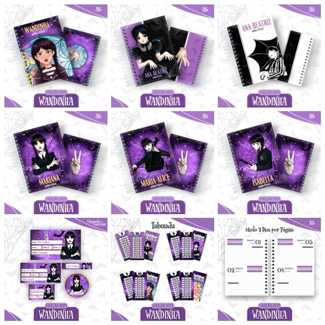 Coleção Agendas Wandinha Jenna Ortega + Stitch Completo em Pdf 2023 3