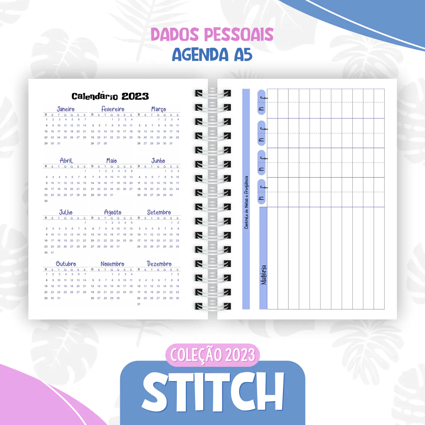 Coleção Agendas Wandinha Jenna Ortega + Stitch Completo em Pdf 2023 8