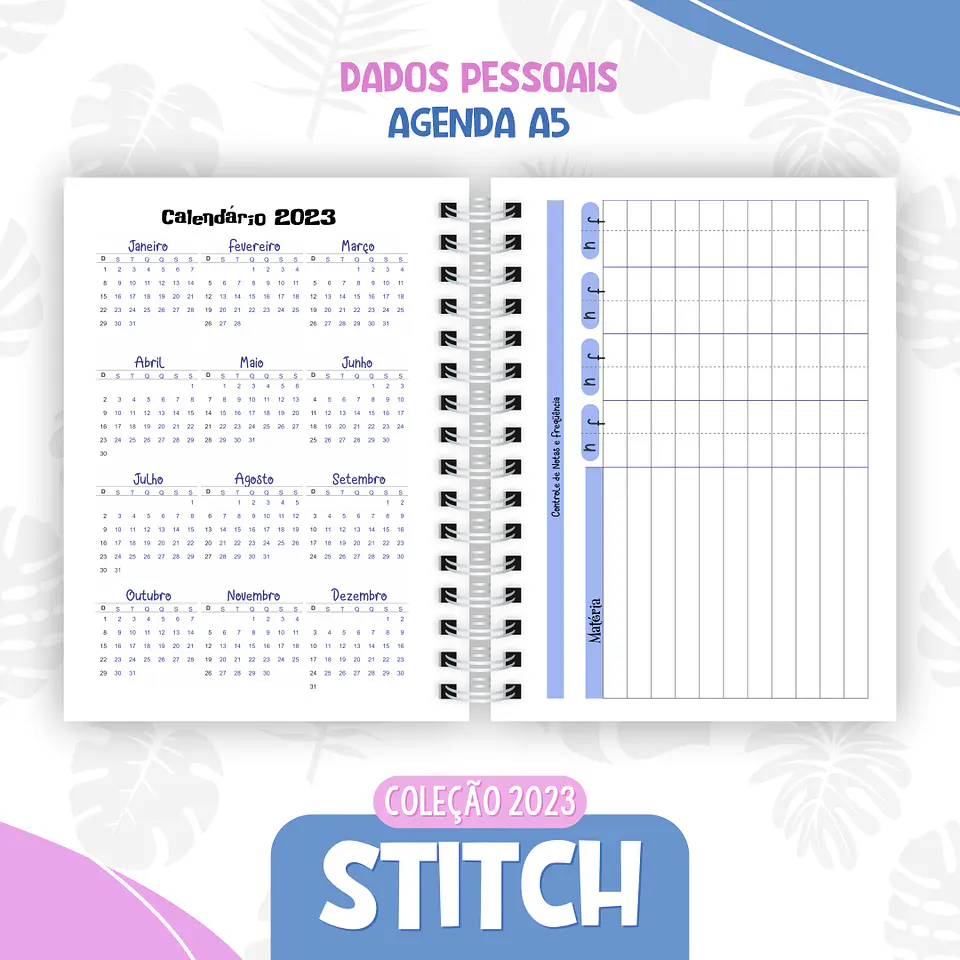 Coleção Agendas Wandinha Jenna Ortega + Stitch Completo em Pdf 2023 8