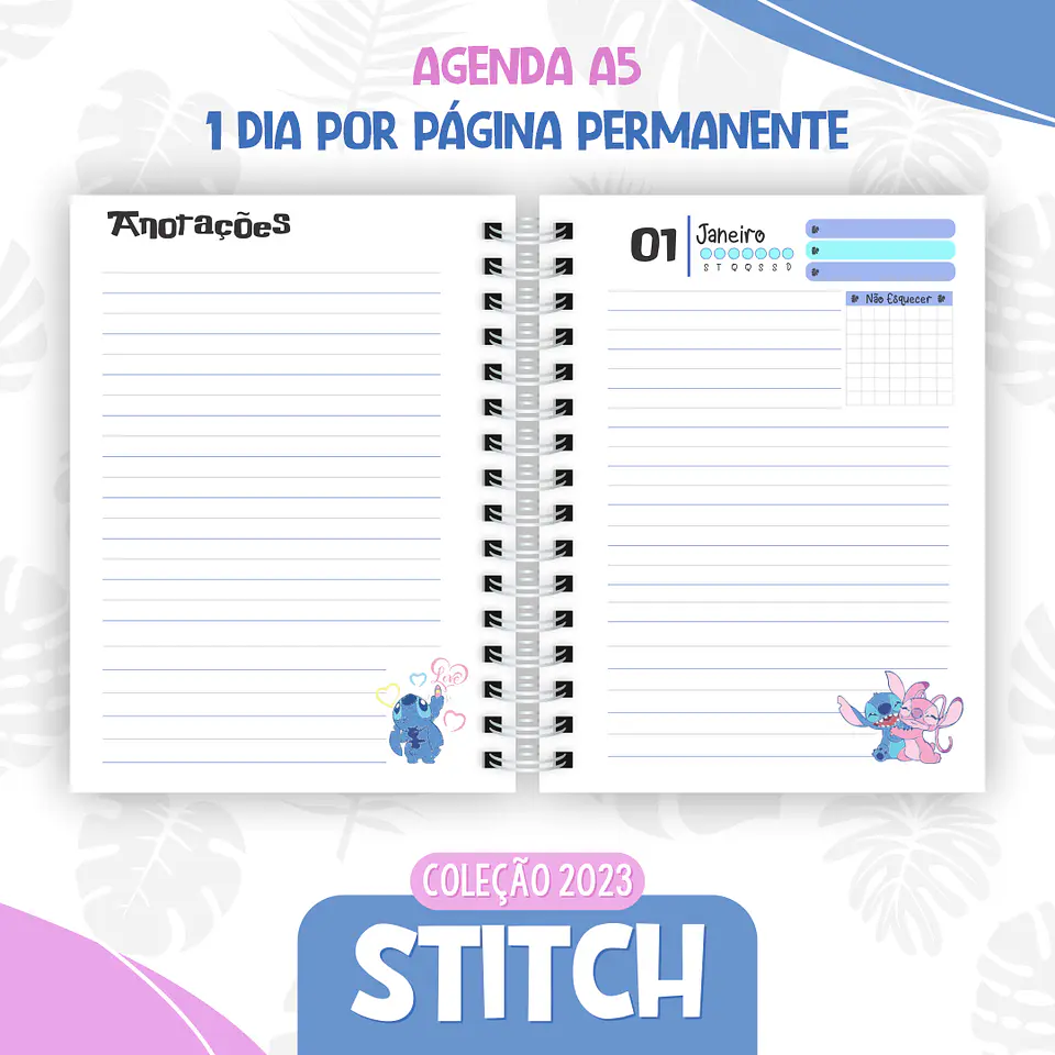 Coleção Agendas Wandinha Jenna Ortega + Stitch Completo em Pdf 2023 9