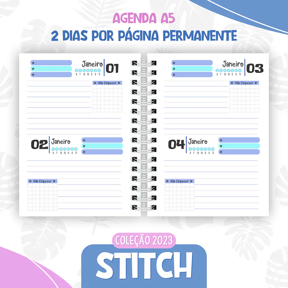 Coleção Agendas Wandinha Jenna Ortega + Stitch Completo em Pdf 2023 10