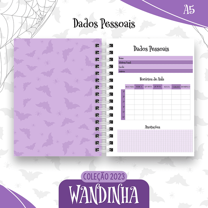 Coleção Agendas Wandinha Jenna Ortega + Stitch Completo em Pdf 2023 16