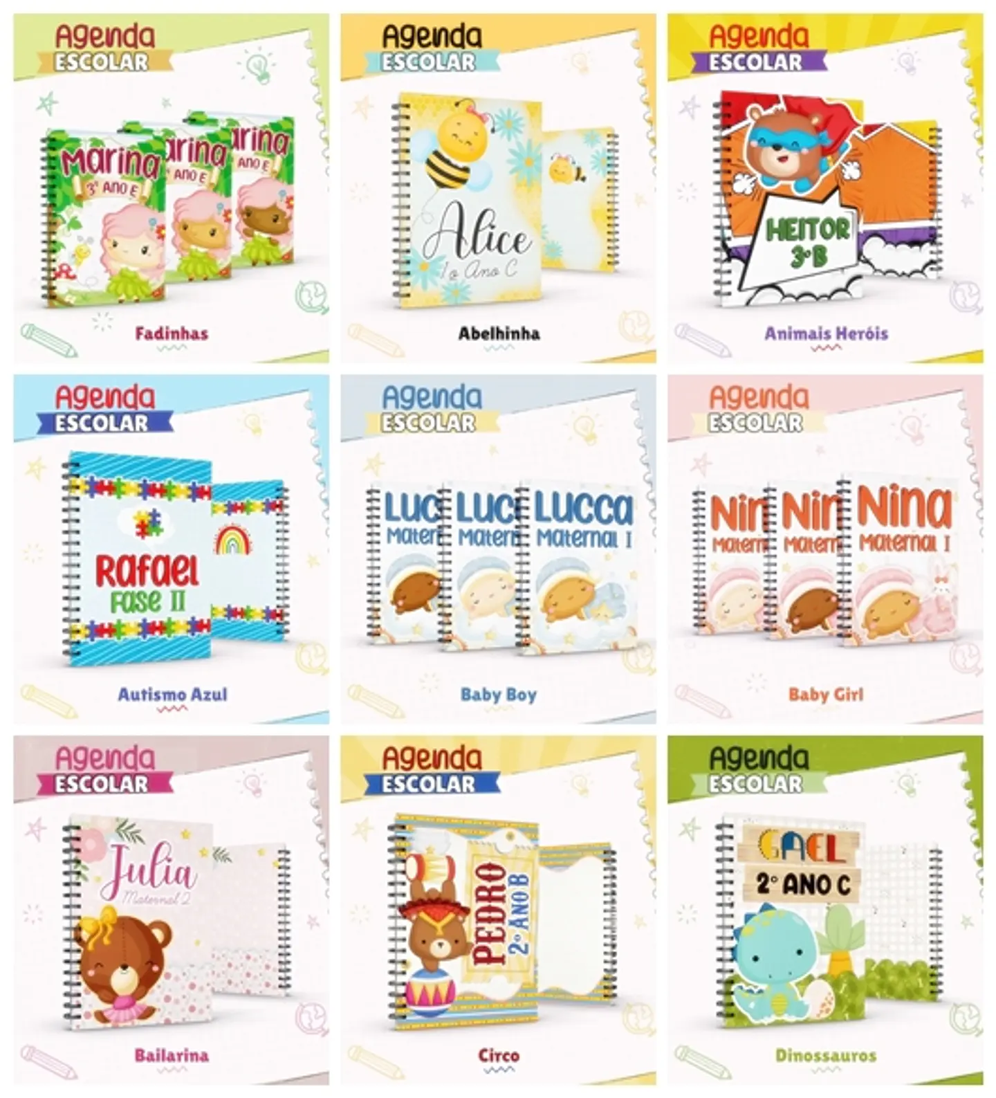 Coleção Capas para Agendas + Etiquetas em Jpg 15