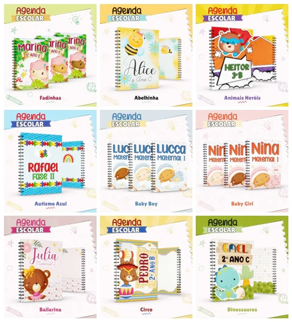 Coleção Capas para Agendas + Etiquetas em Jpg 15