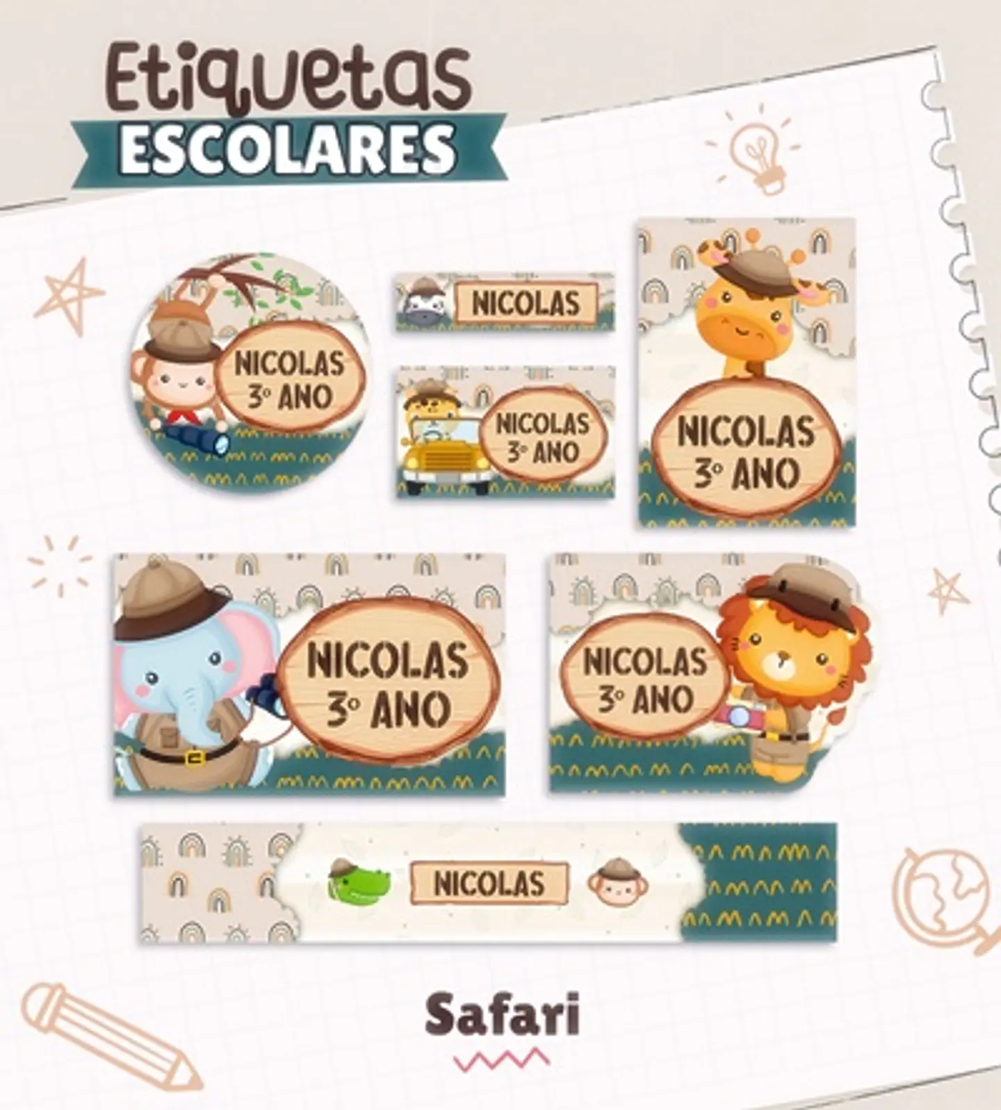 Coleção Capas para Agendas + Etiquetas em Jpg 7