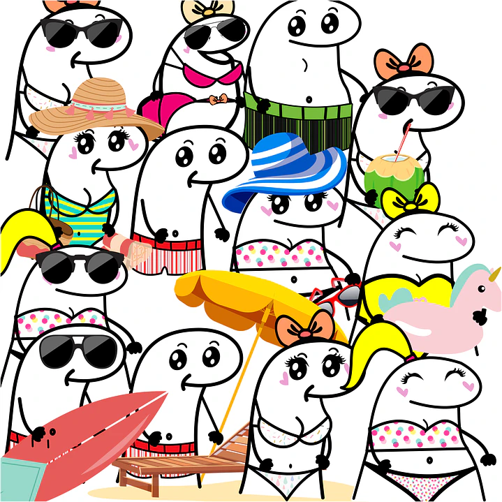 Kit Digital Flork Praia Piscina sem fundo Png  1