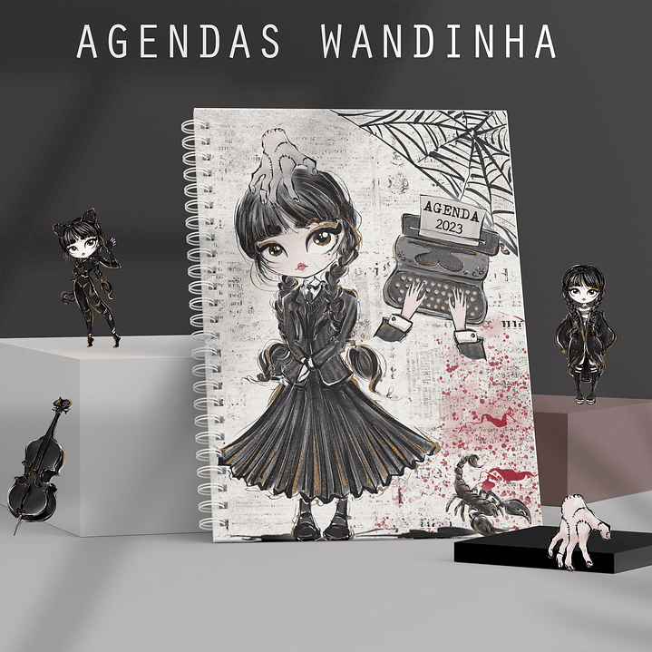 Kit Digital Sublimação Wandinha Glitter Baixar Grátis   1