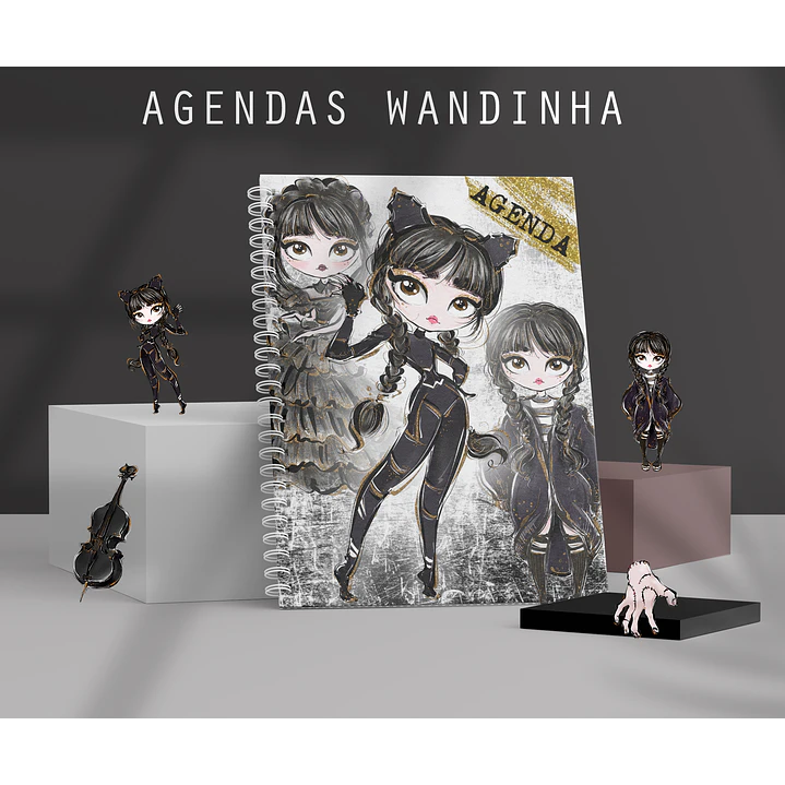 Kit Digital Sublimação Wandinha Glitter Baixar Grátis   6