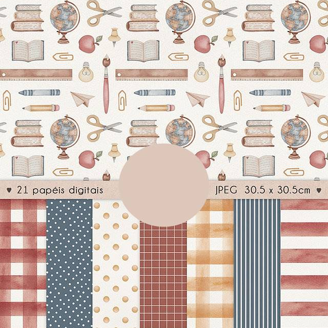 Kit Digital Volta as Aulas em Aquarela sem fundo Png   3