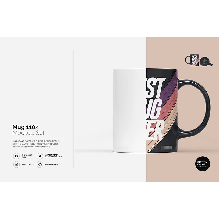 Mockup para Caneca Modelo 4 em Psd  1