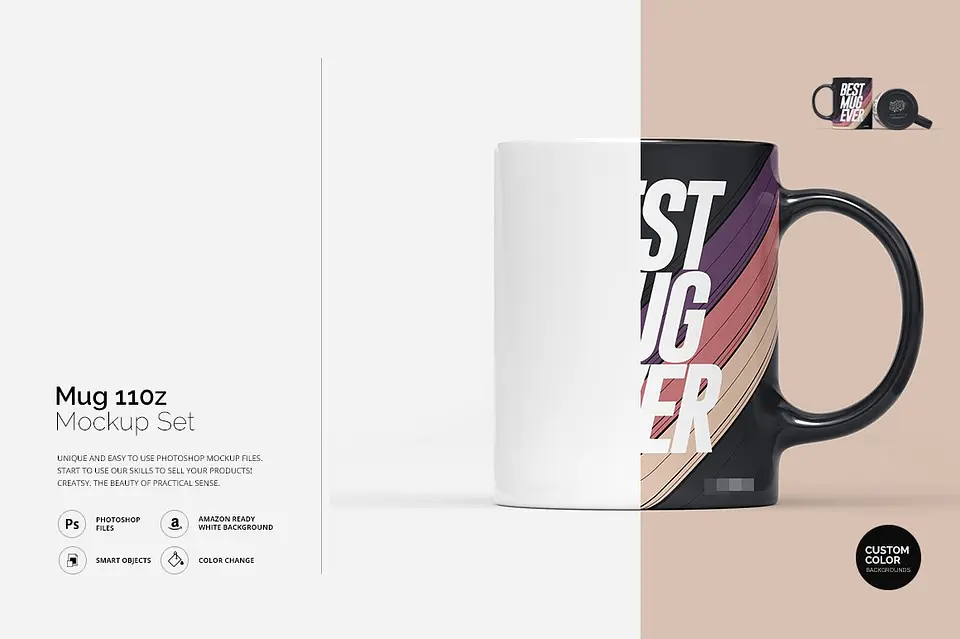 Mockup para Caneca Modelo 4 em Psd  1
