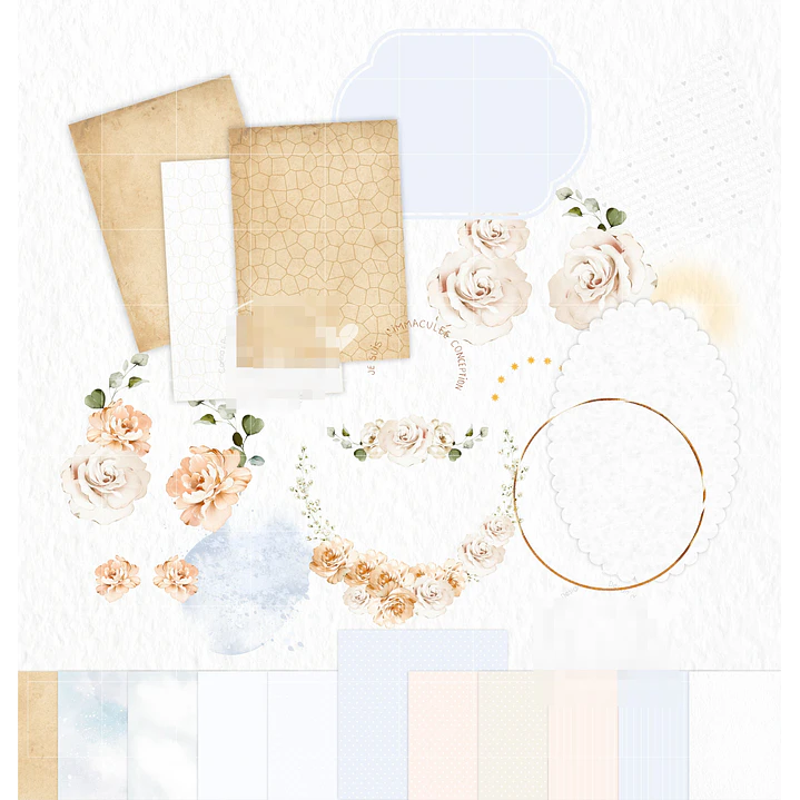 Kit Digital Santinhos Aquarelados V2 em Png  4