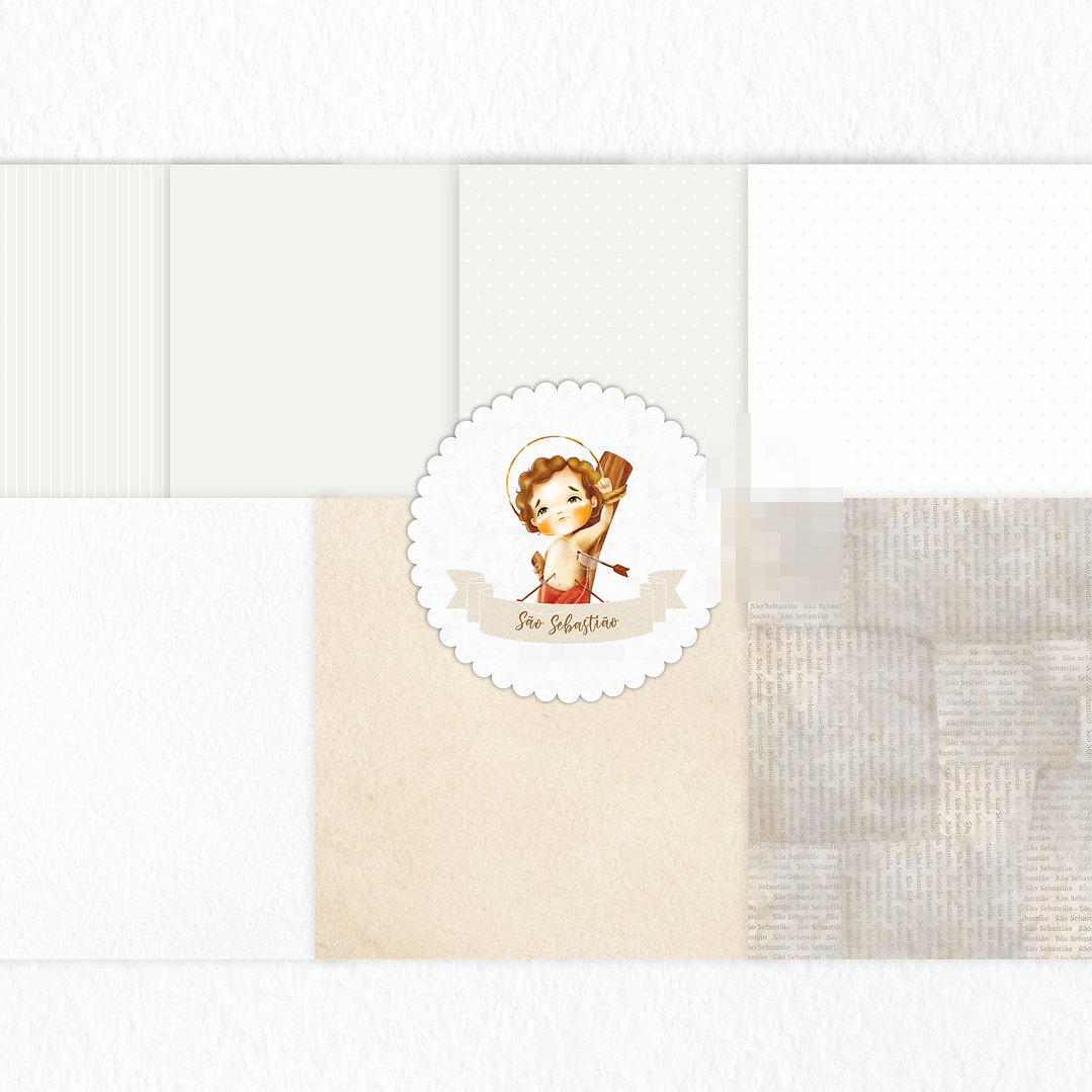 Kit Digital Santinhos Aquarelados V2 em Png  21