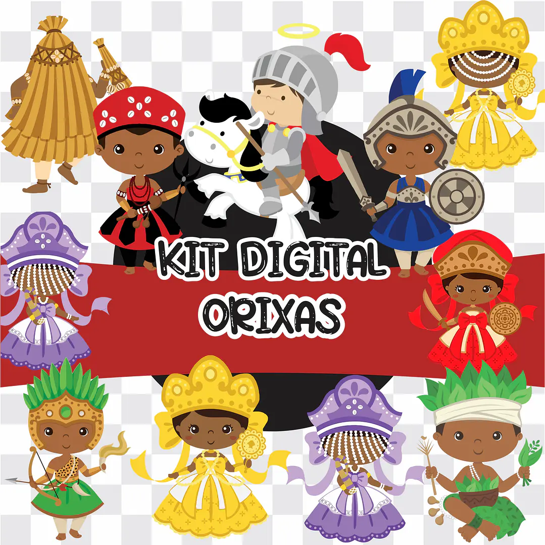 Kit Digital Orixás em Png 1