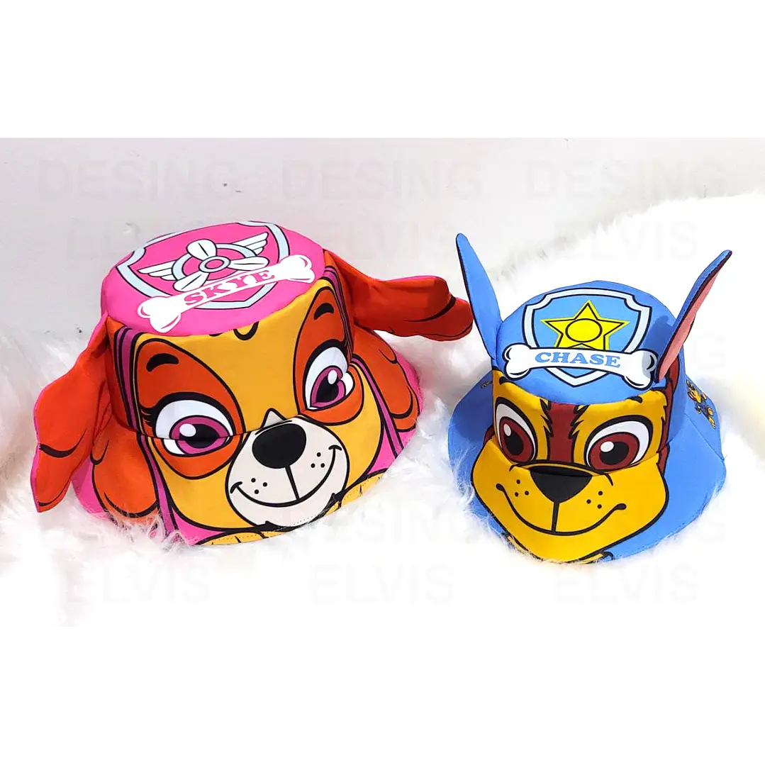Pacote Modelos Prontos para Chapéu Bucket Personagens em CorelDraw 6