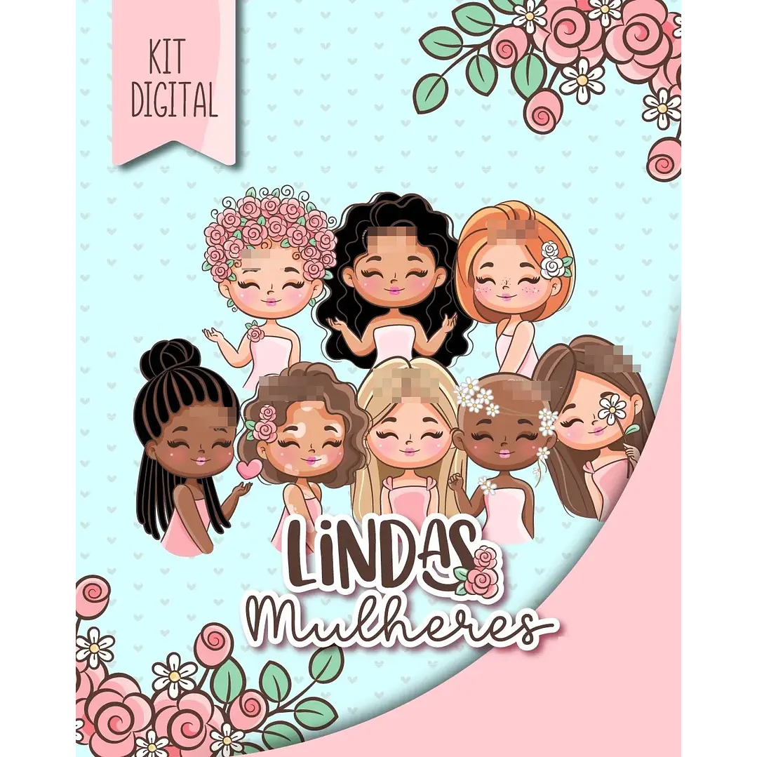Kit Digital Mulheres Lindas em Png  1