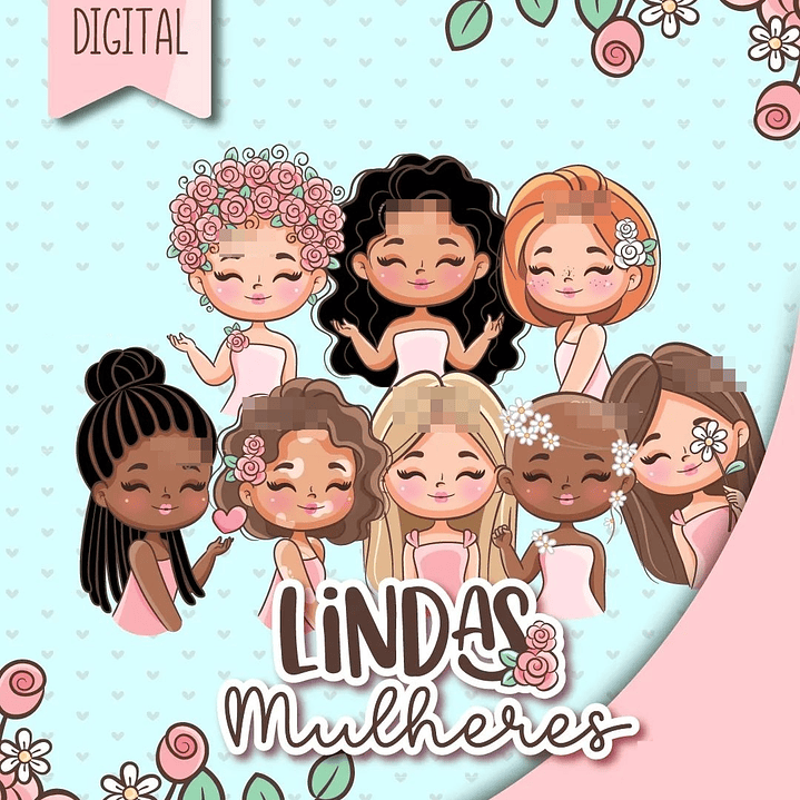 Kit Digital Mulheres Lindas em Png  1