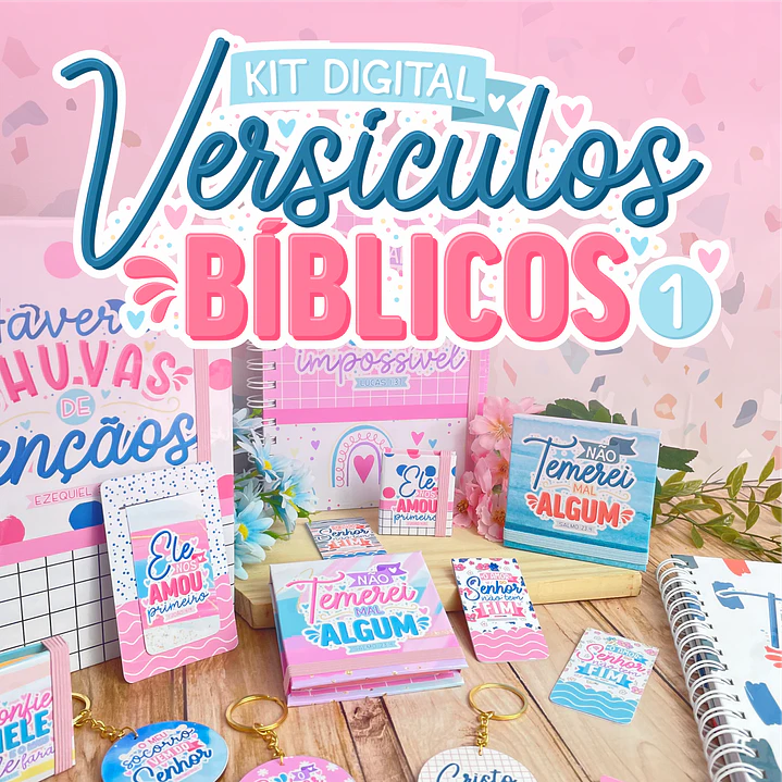 Kit Digital Versículos Bíblicos Religião em Png  1