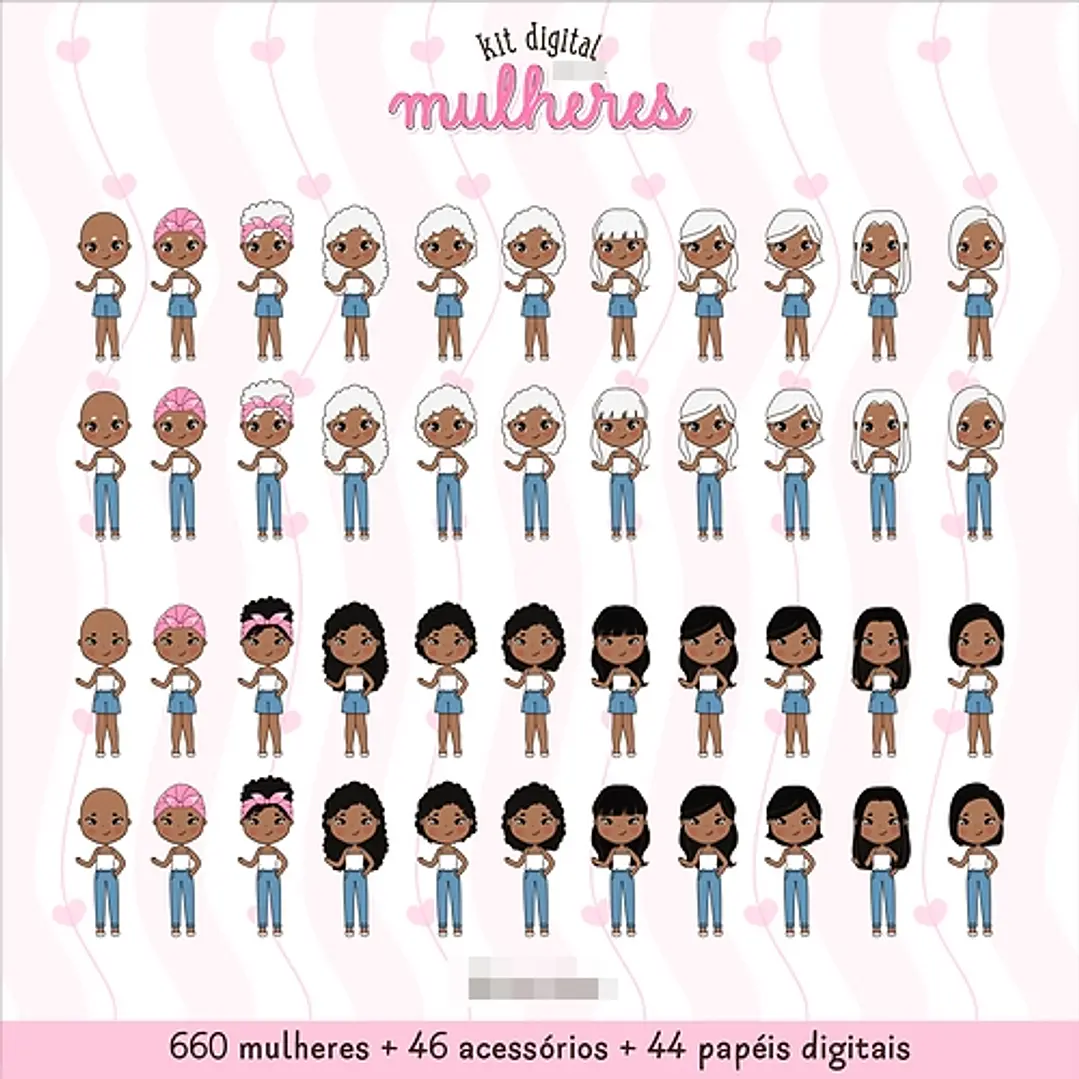 Kit Digital Dia das Mulheres Kit 1 em Png  7