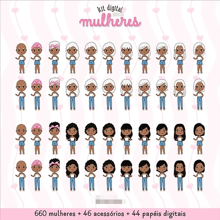 Kit Digital Dia das Mulheres Kit 1 em Png  7