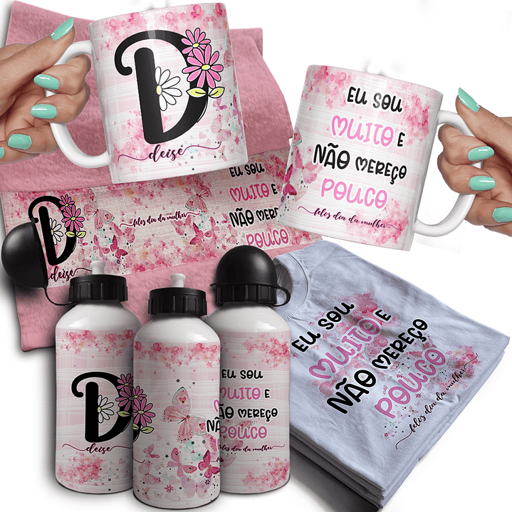 Pacote Sublimação Dia das Mulheres Editável em CorelDraw 5