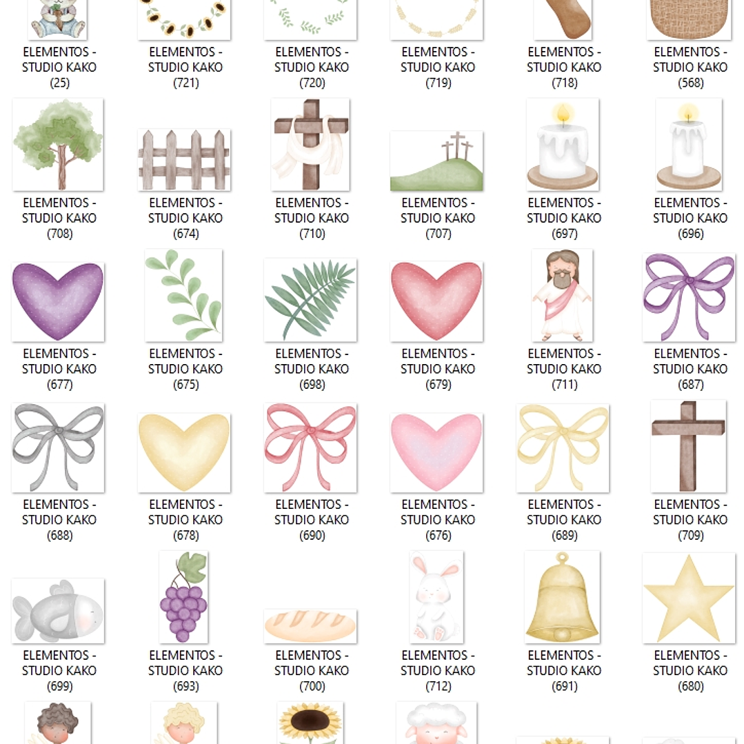 Kit Digital Páscoa Completo sem fundo Png 13