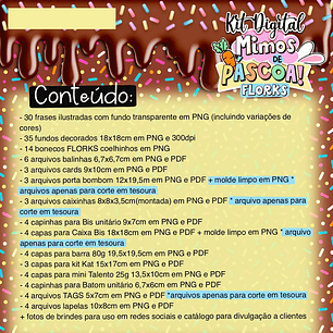 Kit Digital Pascoa Flork Mimos 2023 em Png