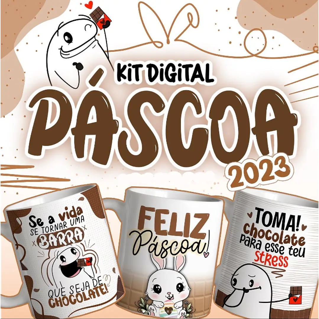 26 Artes para Caneca Páscoa Flork Arquivos em Jpg  3