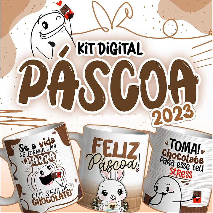 26 Artes para Caneca Páscoa Flork Arquivos em Jpg  3