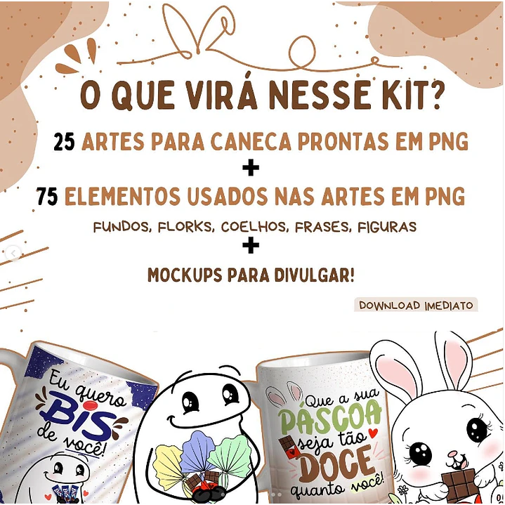 26 Artes para Caneca Páscoa Flork Arquivos em Jpg  4