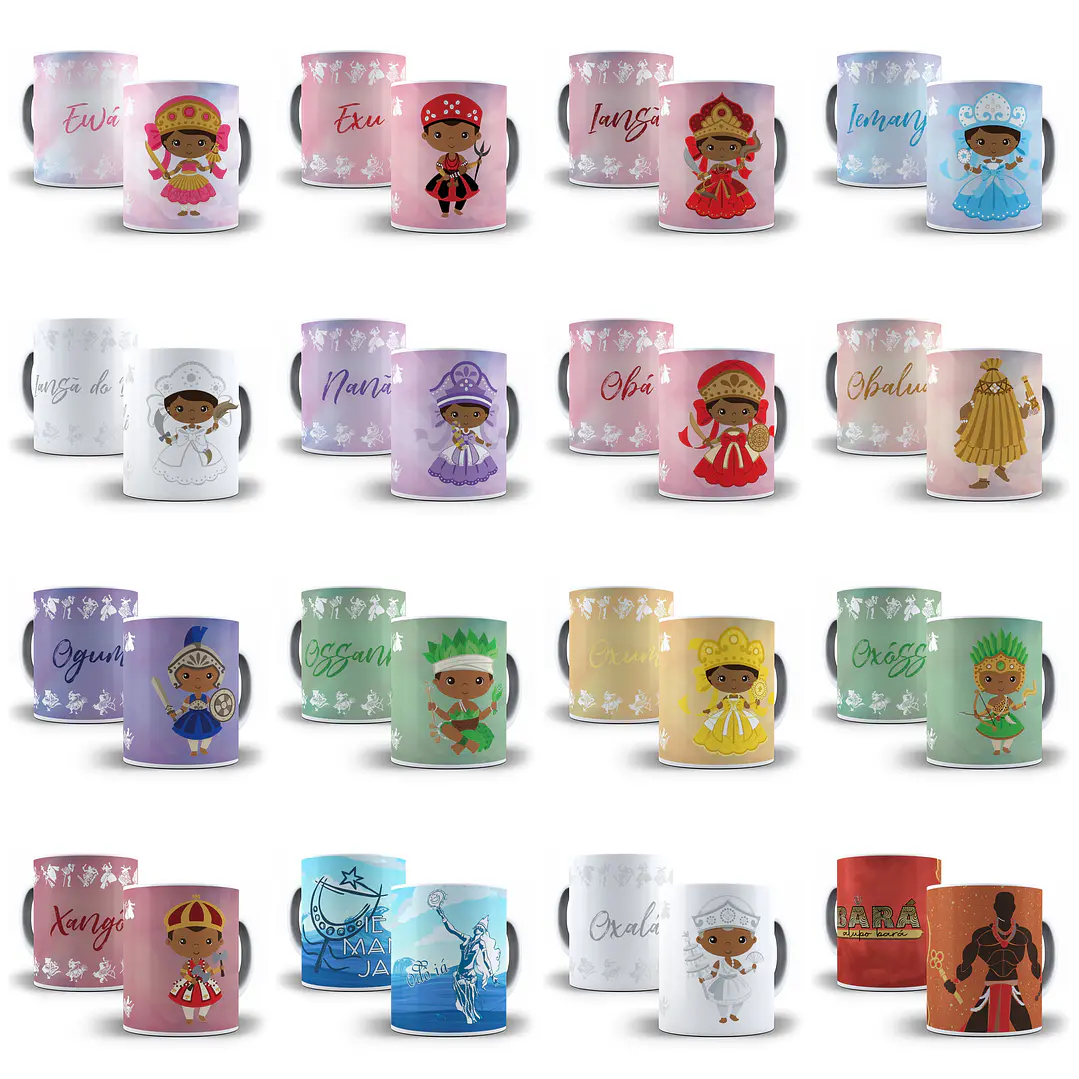 33 Artes Caneca Orixás Editável em Corel Draw + Jpg 2